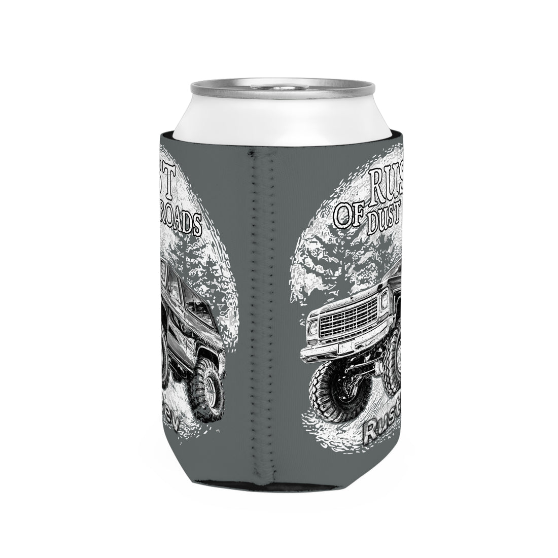 Rust of Dust Roads Can Cooler Sleeve - For Off-Road Enthusiasts & Outdoor Adventures