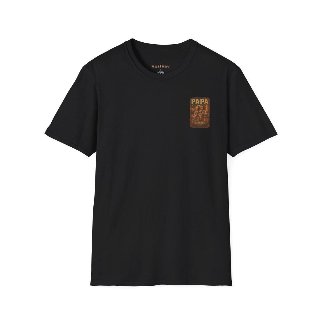 Vintage Papa Graphic T-Shirt - Unisex Softstyle Tee for Fathers Day
