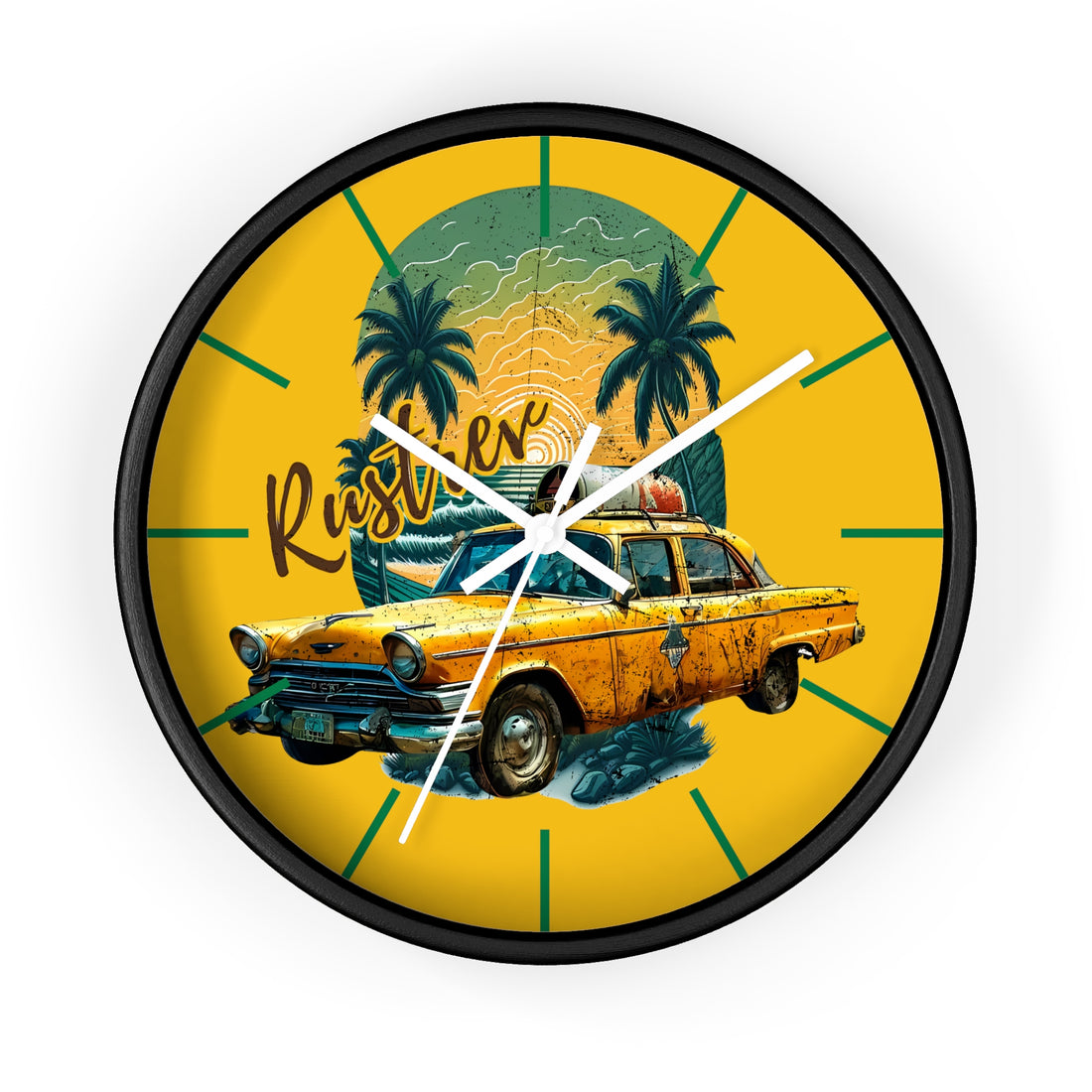 Vintage Taxi Wall Clock - Retro Beach Vibe Home Decor