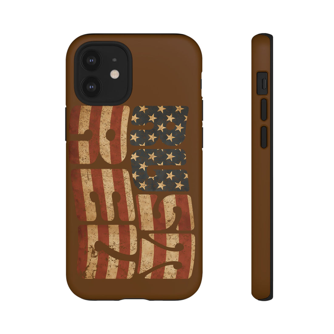 Tough Cases: Vintage American Flag Phone Case - Bold & Durable Design