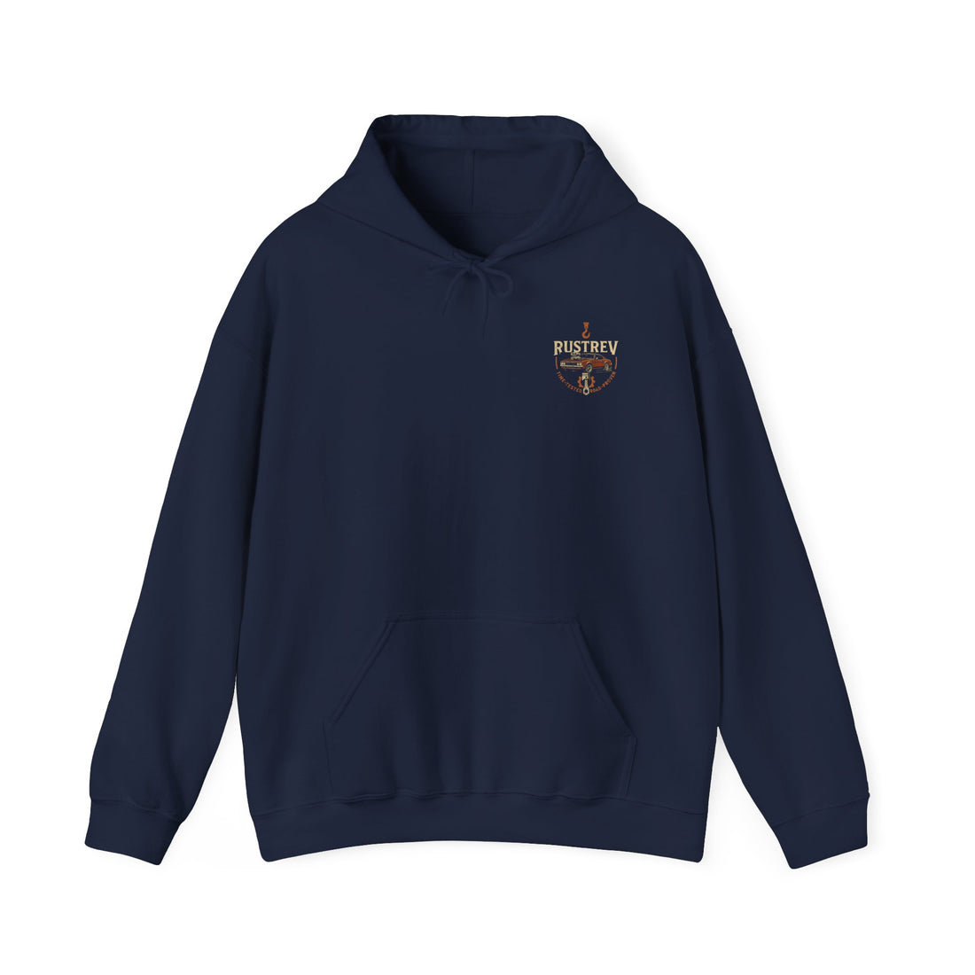 Rustrev Classic Unisex Hoodie – Perfect for Adventure Lovers and Car Enthusiasts