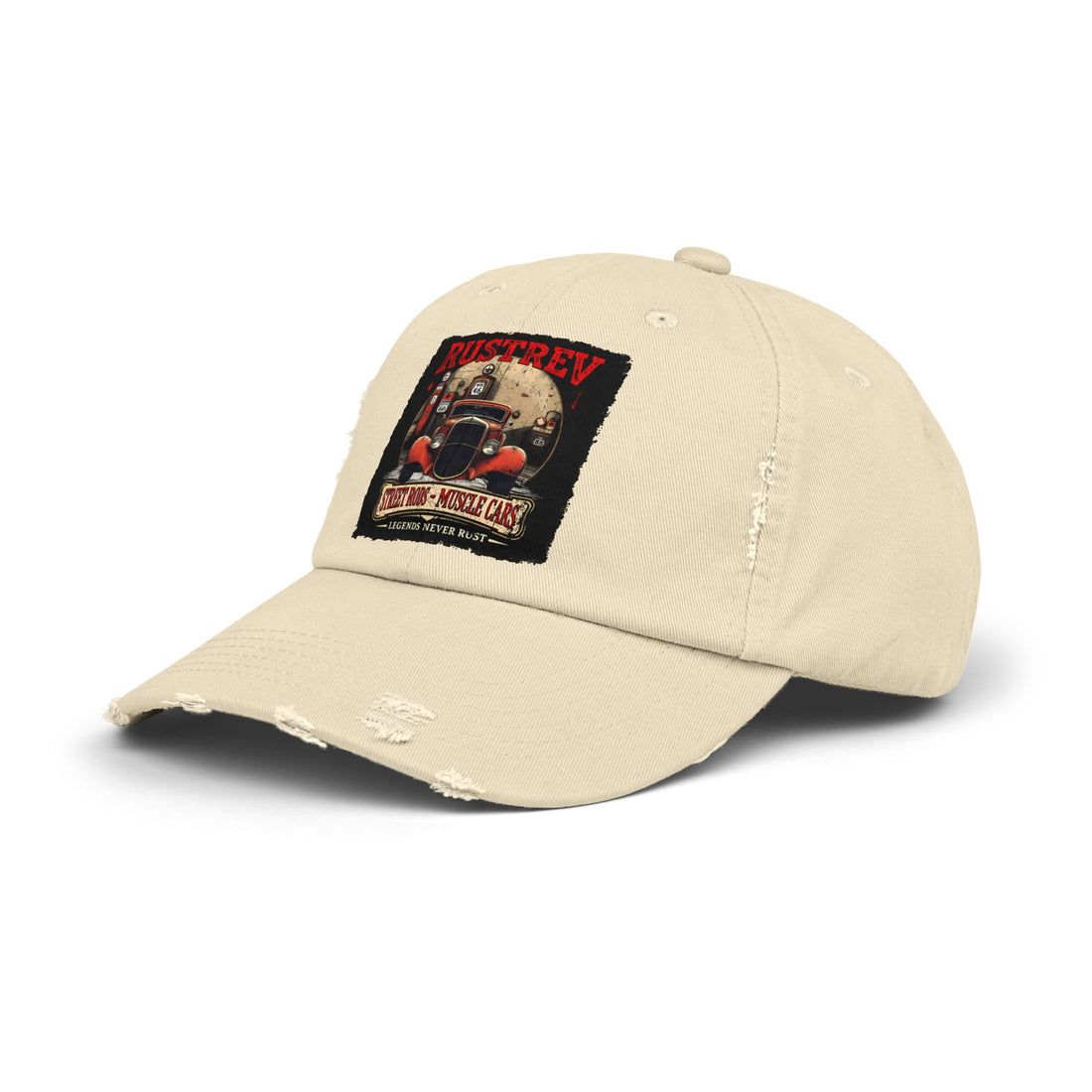 Vintage Distressed Cap, Legends Never Die Hat, Unisex Baseball Cap for Auto Enthusiasts, Great for Outdoor Events, Casual Wear, Gifts