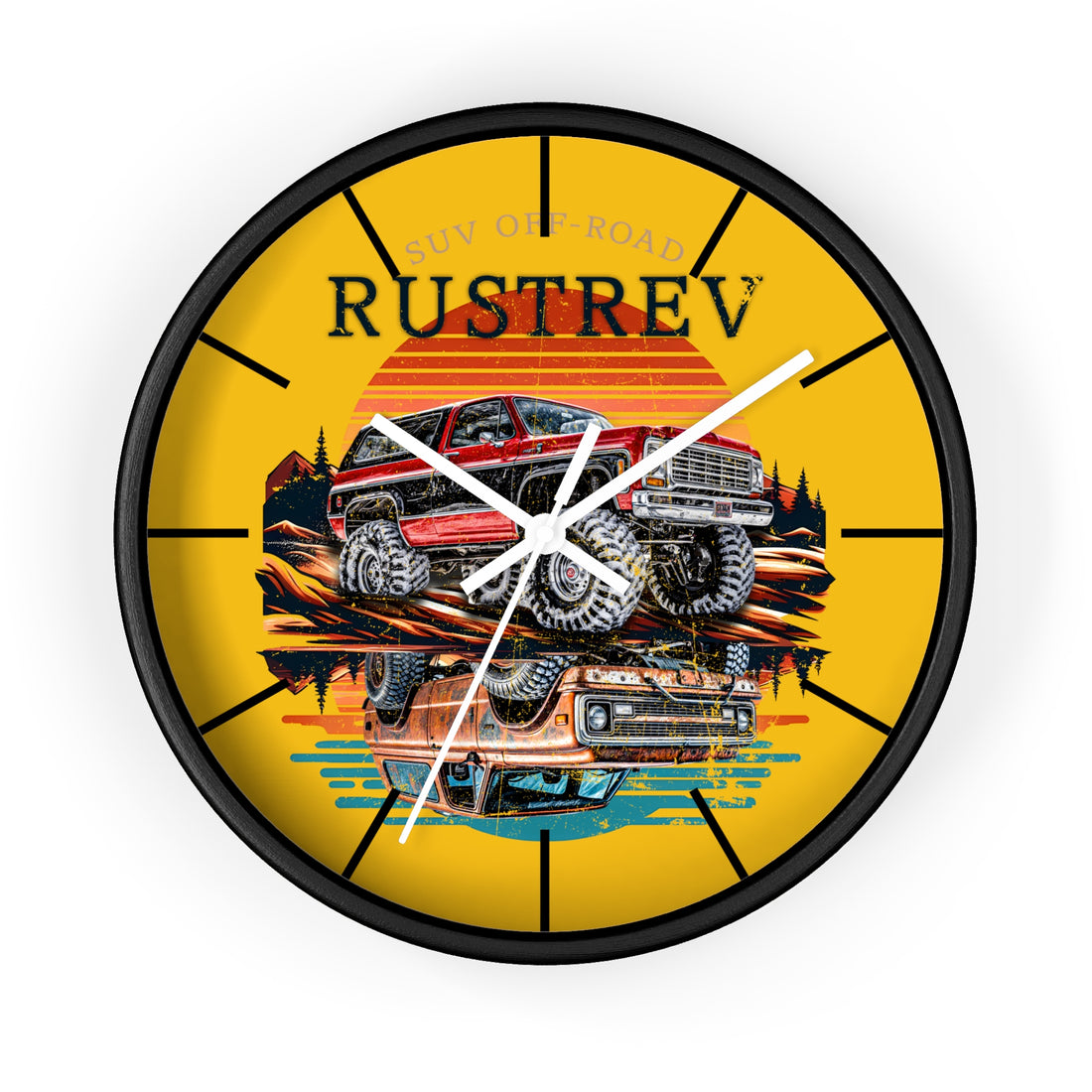 Off-Road Enthusiast Wall Clock - SUV Adventure Design