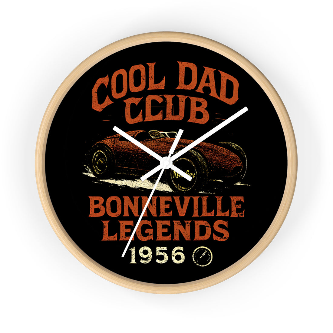 Cool Dad Club Bonneville Legends Wall Clock - Vintage Car Racing Decor