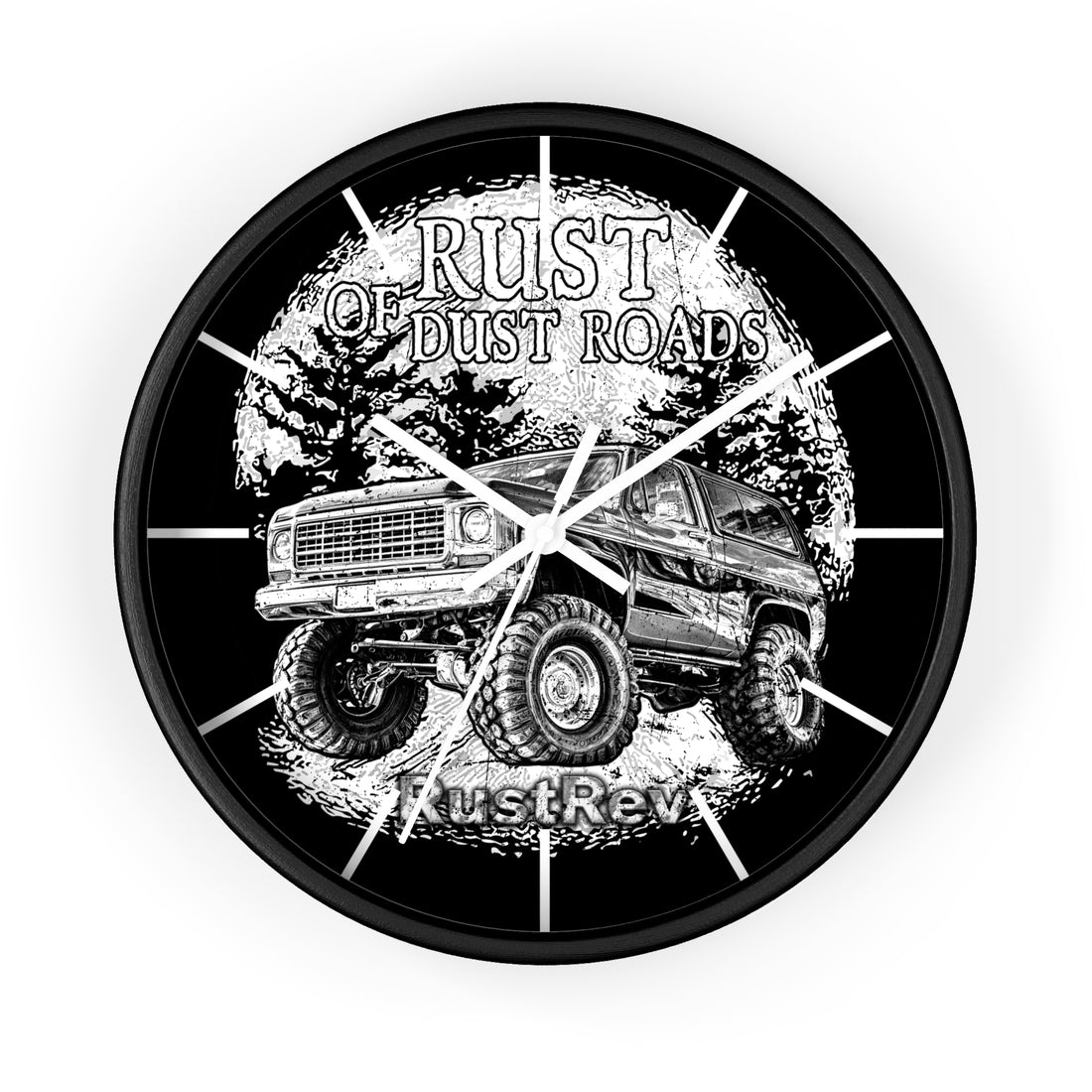 Rust of Dust Roads Wall Clock - Off-Road Adventure Decor for Truck Enthusiasts