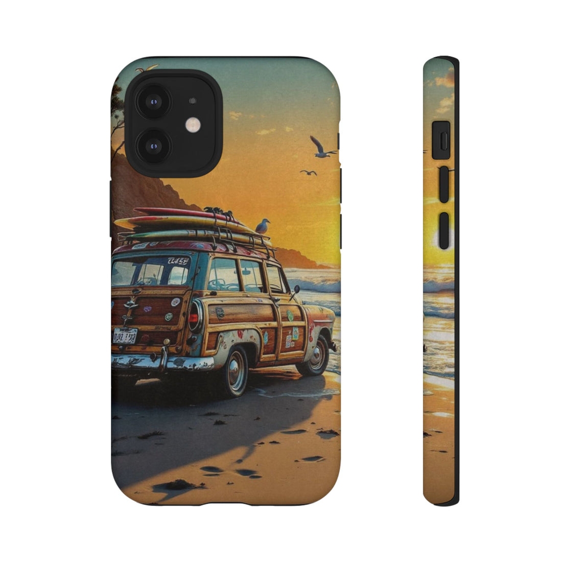 Beach Vibes Phone Case - Surfing Sunset Design for Outdoor Lovers