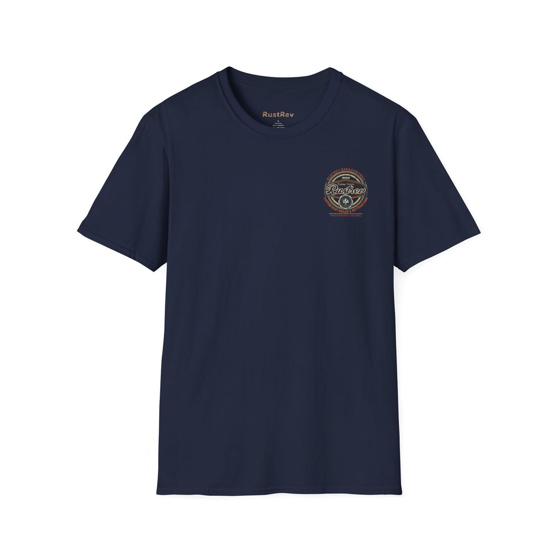 RustRev Garageworks Unisex Softstyle T-Shirt - Handcrafted Original
