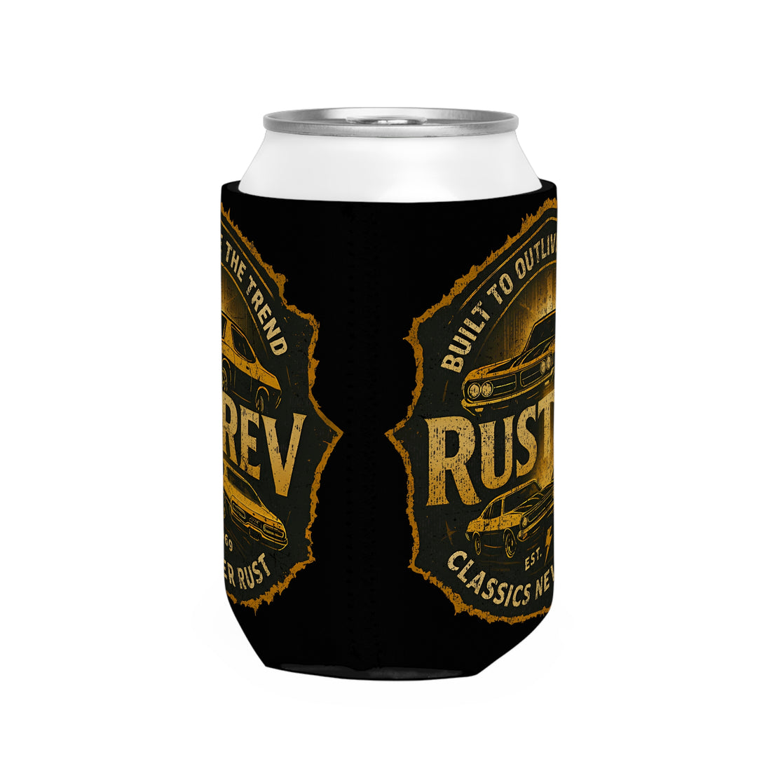 Vintage Car Can Cooler Sleeve - Classics Never Rust