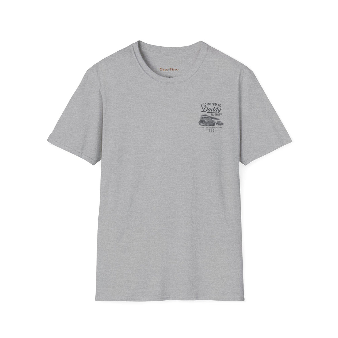 Promoted to Daddy Vintage Car T-Shirt - Unisex Softstyle Tee for Father's Day
