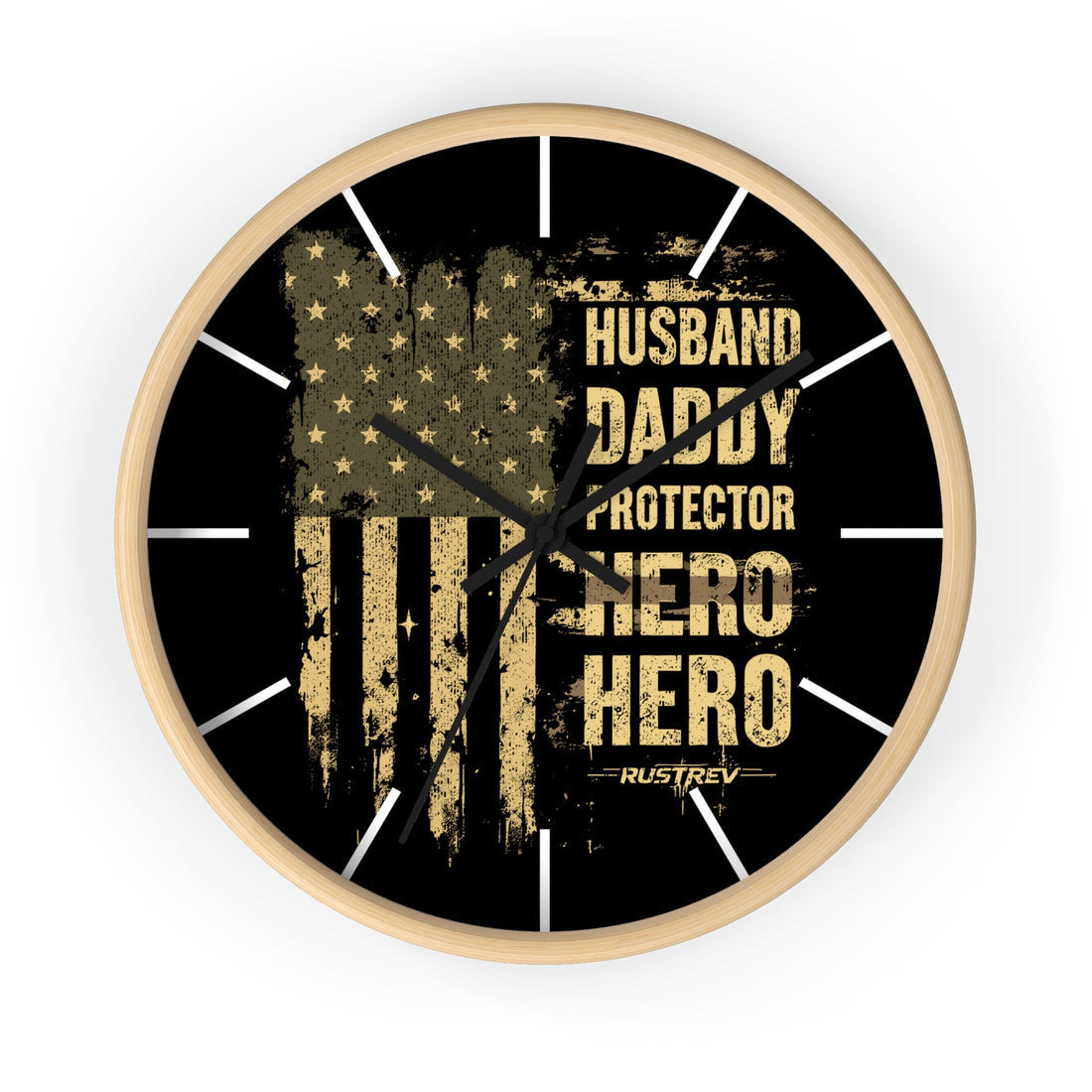 Patriotic Hero Wall Clock – Perfect Gift for Dads and Husbands